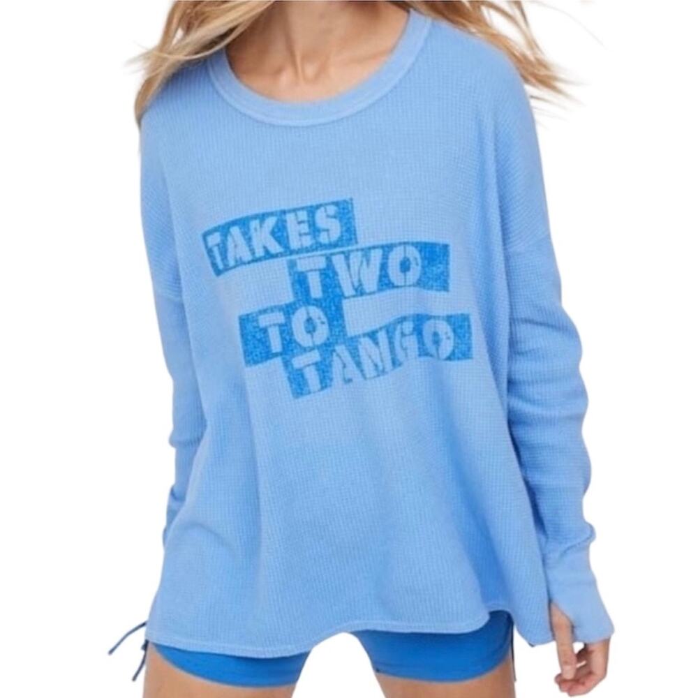 Takes Two To Tango Offline by Aerie Waffle Knit Long Sleeve Top